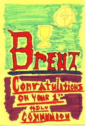 One of the cards made by an older student...