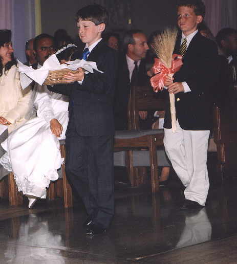 Brent carrying the host