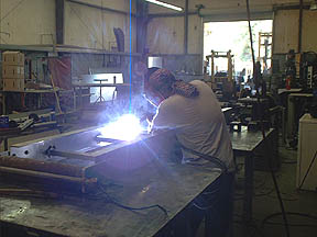Emilio Huizar welding aluminum conveyor system