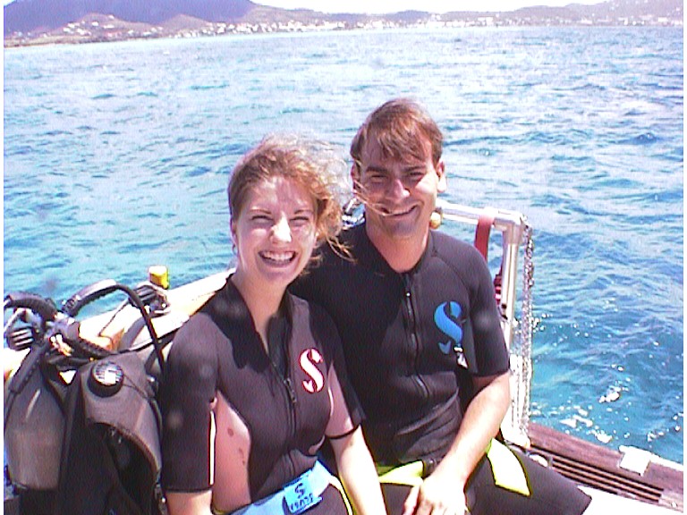 Jenny & Justin on thier honeymoon in St. Croix