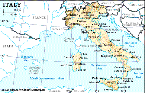map of italy